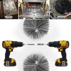 5 Pack 3 4 Inch Stainless Steel Bore Brush Set Twisted Wire With 1 4  Hex Shank