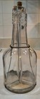1894 Three Segmented Corked Bottle Set With Metal Carrier   Bubbled Glass