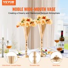 10pcs 43cm 16 9    Tall Wedding Flower Vase Metal Gold Trumpet For Tables