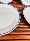 Vintage American Airlines 4 White W blue Rim 6    Bread Plates 73-pl-70 Japan New 