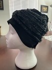 Fashy Black Swim Cap shower Cap With Sequins