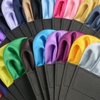 Men Solid Color Satin Pre Folded Pocket Square Wedding Party Handkerchief