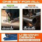 Ezuvita 25pcs U-shank Jigsaw Blades Set With Storage Case