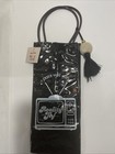 Vinyl Wine Tote Gift Bag W tassel  pairs Well With Reality Tv 