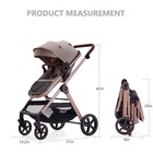 2 In 1 Baby Stroller  Newborn Infant Toddler Convertible Pram Stroller For 0-   