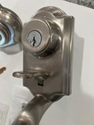 Kwikset 553mnhxj 15 Smt Montara Satin Nickel Deadbolt Door Handleset Juno Entry