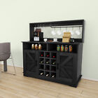 Sureaity 47  55  Farmhouse Buffet Cabinet Coffee Bar Cabinet With Storage