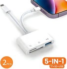 8-in-1 Usb 3 0 Lightning Type-c Sd Tf Card Reader Adapter For Iphone Android Ios