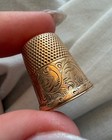Victorian 12k Yellow Gold Engraved Thimble