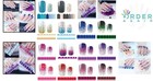 Nail Stickers Glitter Gradient Color Full Wraps Self Adhesive 14 Sheets