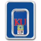 University Of Kansas 1 Oz Silver Colorized Bar  in Tep 