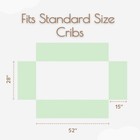 Green Crib Skirt Neutral  Baby Crib Skirt Boy Girl  52 x28  With 15  Drop