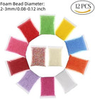 240000 Pieces 2-3mm Mini Foam Balls Rainbow Foam Beads Tive Slime Beads For Slim