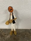 6 Piece Vntg Romanian Folk Art Wooden Handcarved Figurine Lot Hand Painted Wood