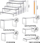 Fixwal 10pcs 2 Set Acrylic Risers For Display Clear Perfume Organizer Stands Acr