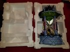 Disney Snow Globe Villains Hourglass Lights Up sound Nib 2002 Ursula Maleficent 