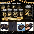 50th Birthday Can Cooler Sleeves For Soda  Beer  Beverages  12 Pack Neoprene    