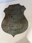 Lrg  Antique Heine Safety Boiler  Co St Louis Mo Brass Advertise Makers Plaque