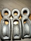 3 Crittenden Wilcox Cast Zinc Plated Steel Pulleys Rope Rigging