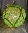 Vintage Mcm Green Spaghetti Lucite Acrylic Chunk Hanging Swag Lamp - Works