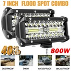 2x 7inch 30000lm Led Work Light Bar Flood Spot Pod Offroad Fog Driving Atv Truck