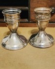 2- Sterling Silverduchin Creation    925  Weighted Candlesticks Pair