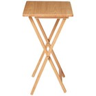 Mainstays Xl Oversized Rubberwood Folding Tv Tray Table  Natural