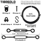 Tibegold Anti Sag Gate Kit For Wooden Fence  Black Anti-sagging