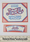 Pepsi Cola Vintage Unused Bottle Labels Illinois Brewing Company Set Of Four