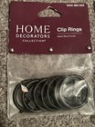 Home Decorators Lot Of 3 Metal Curtain Rings With Clips Matte Black 1004 482 525