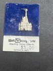 D-109 Walt Disney Productions Sterling Silver Cinderella Castle Charm Pendant