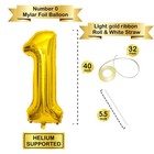 Gold Number Balloons Birthday Balloons  Giant Gold Number 1 Balloon 40 Inch     