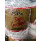 J p Coats Cotton Cro-sheen 2 Packs  6  Total Spools White Vintage