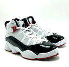  new  Pre-school Kids Nike Air Jordan 6 Rings  ps  White   Black  323432 164      