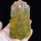 China Jade Antique Hand-carved Pendant Necklace Exquisite Dragon Card Statue3329