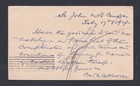 Canada 1894 1c Postal Stationery Card St  John New Brunswick To Chicago Ill Usa