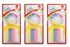 Birthday Candles With Decorative Holders Set     10 Pack  24ct Each 