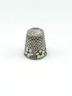 Antique Webster Sterling Silver  dogwood  Thimble C1920