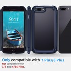 For Apple Iphone 7 Plus Shockproof Rugged Case Slim Hybrid Hard Cover Blue