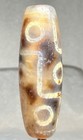 Tibetan Old Agate 9 Eye Dzi Bead  Translucent  Cinnabar  Talisman   