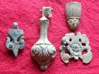 Exceptional Authentic Medieval Artifact Lot W  Gilded Remains     Rare Historical