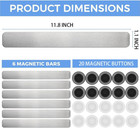 Magnet Bulletin Board 6 Pcs Metal Magnet Boards Frameless Magnetic Stainless Iro