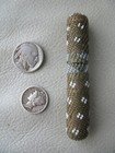 Antique Victorian Crochet Micro Bead Wood Sewing Needle Case Holder 3  1860