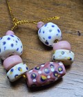 Fancy Pineapple And Dutch Dots Antique Venetian Glass Trade Bead African Beads 