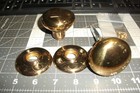 Vintage Reclaimed Round Brass Door Knobs Beautiful Bright Brass W escutcheons