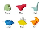 Halftoys Full Set 6 Magnetic Dino Puzzles T-rex Stego Tricera Diplo Ankylo Para