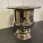 Vintage Silver Plate Champagne Bucket Large Pedestal Ice Bucket 22x23cm
