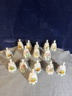 Vintage Style Ceramic Christmas Bell Ornaments Lot Of 13 Angels Drums Holiday