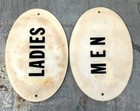 Htf Vintage Plastic Esso Ladies   Men Restroom Key Tags Happy   Mrs  Drop