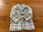 Gymboree Boy 12-18 M Pastel Shades Plaid Lined Collared Blazer W  Button Closure
